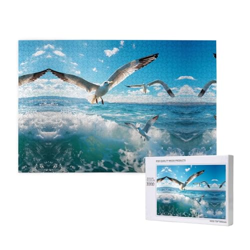 Phayah Gull Puzzles 1000 Teile für Puzzle, Holzpuzzle für Familie, Freunde, Heimdekoration, Wandkunst, 75 x 50 cm Phayah Gull Puzzles 1000 Teile für Puzzle, Holzpuzzle für Familie, Freunde, Heimdekoration, Wandkunst, 75 x 50 cm von PHAYAH