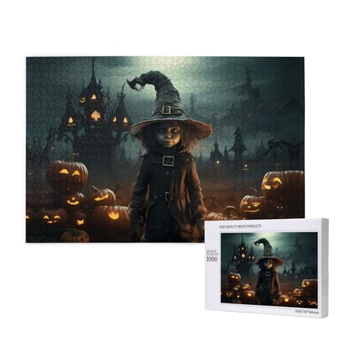 Phayah Halloween Trick-or-Treating Boy Puzzles 1000 Teile für Puzzle, Holzpuzzle für Familie, Freunde, Heimdekoration, Wandkunst, 75 x 50 cm Phayah Halloween Trick-or-Treating Boy Puzzles 1000 Teile für Puzzle, Holzpuzzle für Familie, Freunde, Heimdekoration, Wandkunst, 75 x 50 cm von PHAYAH