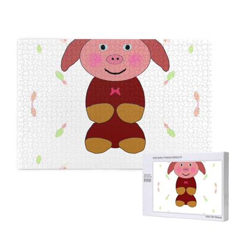 Phayah Happy Cartoon Pig Puzzles 1000 Teile für Puzzle Holzpuzzle für Familie Freund Home Decor Wandkunst 29,5 x 50 cm Phayah Happy Cartoon Pig Puzzles 1000 Teile für Puzzle Holzpuzzle für Familie Freund Home Decor Wandkunst 29,5 x 50 cm von PHAYAH