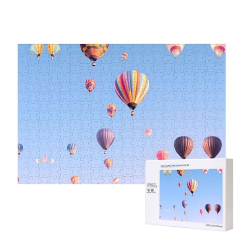 Phayah Heißluftballon-Puzzle, 300 Teile, für Puzzle, Holzpuzzle für Familie, Freunde, Heimdekoration, Wandkunst, 39 x 27 cm von PHAYAH