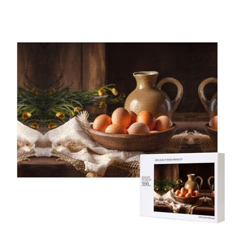 Phayah Hen Egg Puzzles 300 Teile für Puzzle, Holzpuzzle für Familie, Freunde, Heimdekoration, Wandkunst, 39,9 x 27,9 cm Phayah Hen Egg Puzzles 300 Teile für Puzzle, Holzpuzzle für Familie, Freunde, Heimdekoration, Wandkunst, 39,9 x 27,9 cm von PHAYAH
