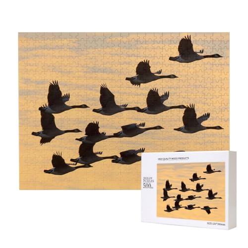 Phayah Herbstgänse fliegender Süden Puzzle für Erwachsene, 500 Teile, Heimdekoration, Geburtstagsparty für Männer und Frauen, 20,4 x 38,1 cm Phayah Herbstgänse fliegender Süden Puzzle für Erwachsene, 500 Teile, Heimdekoration, Geburtstagsparty für Männer und Frauen, 20,4 x 38,1 cm von PHAYAH