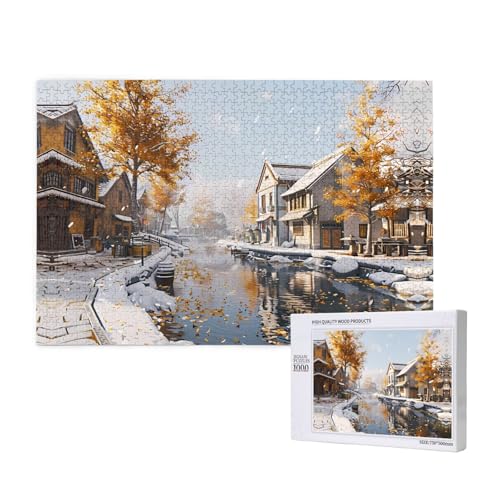 Phayah Herbststraßen-Puzzles für Erwachsene, 1000 Teile, Heimdekoration, Geburtstagsparty für Männer und Frauen, 29,5 x 50 cm Phayah Herbststraßen-Puzzles für Erwachsene, 1000 Teile, Heimdekoration, Geburtstagsparty für Männer und Frauen, 29,5 x 50 cm von PHAYAH