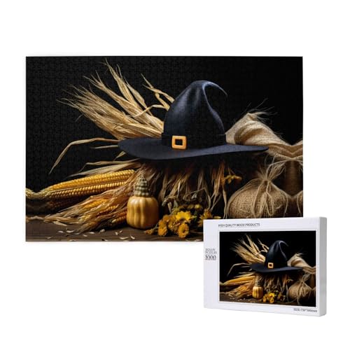 Phayah Hexenhut-Mais-Puzzles für Erwachsene, 1000 Teile, Heimdekoration, Geburtstagsparty für Männer und Frauen, 29,5 x 19,7 cm Phayah Hexenhut-Mais-Puzzles für Erwachsene, 1000 Teile, Heimdekoration, Geburtstagsparty für Männer und Frauen, 29,5 x 19,7 cm von PHAYAH