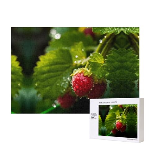 Phayah Himbeeren-Puzzle, 300 Teile, für Puzzle, Holzpuzzle für Familie, Freunde, Heimdekoration, Wandkunst, 39 x 27 cm von PHAYAH