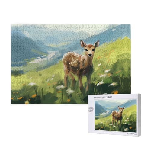 Phayah Hirsch auf der Wiese Puzzles für Erwachsene 1000 Teile Kinder Intelligenz Entwicklung Spielzeug 29,5 x 19,7 Phayah Hirsch auf der Wiese Puzzles für Erwachsene 1000 Teile Kinder Intelligenz Entwicklung Spielzeug 29,5 x 19,7 von PHAYAH