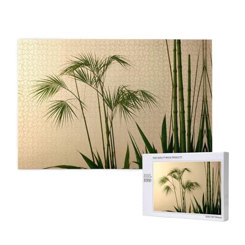 Phayah Holzpuzzle "Clump Of Bamboo", 1000 Teile für Puzzle, Holzpuzzle für Familie, Freunde, Heimdekoration, Wandkunst, 75 x 50 cm von PHAYAH