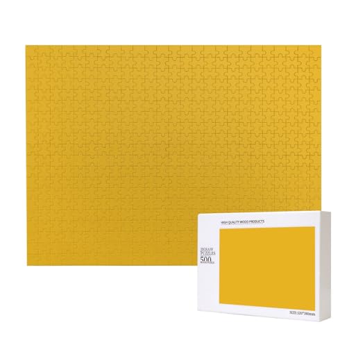 Phayah Holzpuzzle für Erwachsene, 500 Teile, Holzpuzzle, Spielzeug-Set, Heimdekoration, 52 x 38 cm, einfarbig, goldfarben Phayah Holzpuzzle für Erwachsene, 500 Teile, Holzpuzzle, Spielzeug-Set, Heimdekoration, 52 x 38 cm, einfarbig, goldfarben von PHAYAH