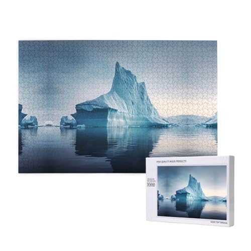 Phayah Icebergs Puzzles 1000 Teile für Puzzle, Holzpuzzle für Familie, Freunde, Heimdekoration, Wandkunst, 75 x 50 cm Phayah Icebergs Puzzles 1000 Teile für Puzzle, Holzpuzzle für Familie, Freunde, Heimdekoration, Wandkunst, 75 x 50 cm von PHAYAH