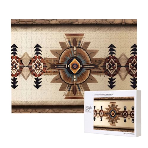 Phayah Indianer-Malpuzzle für Erwachsene, 500 Teile, Heimdekoration, Geburtstagsparty, für Männer und Frauen, 20,4 x 38,1 cm Phayah Indianer-Malpuzzle für Erwachsene, 500 Teile, Heimdekoration, Geburtstagsparty, für Männer und Frauen, 20,4 x 38,1 cm von PHAYAH