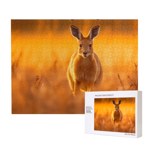 Phayah Känguru-Spring-Puzzle für Erwachsene, 500 Teile, Heimdekoration, Geburtstagsparty für Männer und Frauen, 50,4 x 38,1 cm von PHAYAH