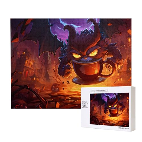 Phayah Kaffee-Eulen-Puzzles für Erwachsene, 500 Teile, Kinderspielzeug, Intelligenzentwicklungsspielzeug, 20,4 x 38,1 cm Phayah Kaffee-Eulen-Puzzles für Erwachsene, 500 Teile, Kinderspielzeug, Intelligenzentwicklungsspielzeug, 20,4 x 38,1 cm von PHAYAH