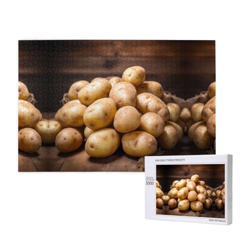 Phayah Kartoffel-Puzzle, 1000 Teile für Puzzle, Holzpuzzle für Familie, Freunde, Heimdekoration, Wandkunst, 75 x 50 cm Phayah Kartoffel-Puzzle, 1000 Teile für Puzzle, Holzpuzzle für Familie, Freunde, Heimdekoration, Wandkunst, 75 x 50 cm von PHAYAH