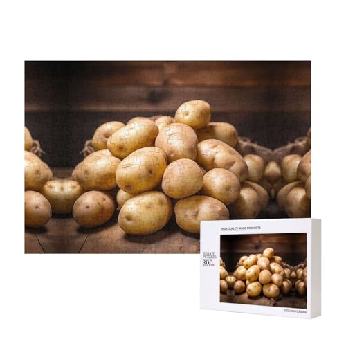 Phayah Kartoffel-Puzzle, 300 Teile für Puzzle, Holzpuzzle für Familie, Freunde, Heimdekoration, Wandkunst, 39 x 27 cm von PHAYAH