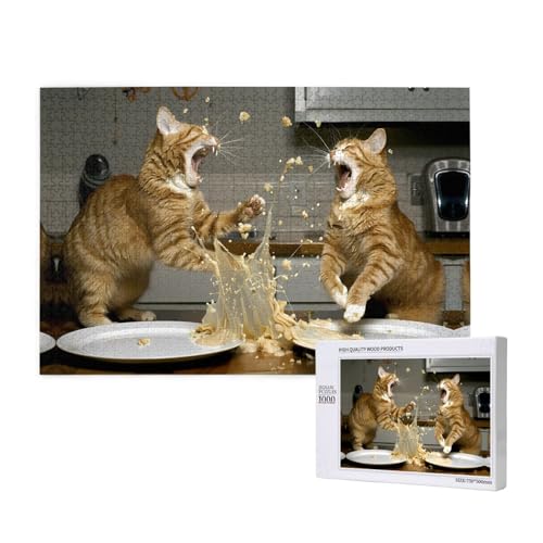 Phayah Katzenpuzzle für Erwachsene, 1000 Teile, Heimdekoration, Geburtstagsparty für Männer und Frauen, 29,5 x 50 cm Phayah Katzenpuzzle für Erwachsene, 1000 Teile, Heimdekoration, Geburtstagsparty für Männer und Frauen, 29,5 x 50 cm von PHAYAH