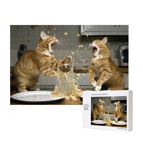 Phayah Katzenpuzzle für Erwachsene, 300 Teile, Heimdekoration, Geburtstagsparty für Männer und Frauen, 40 x 27,9 cm von PHAYAH