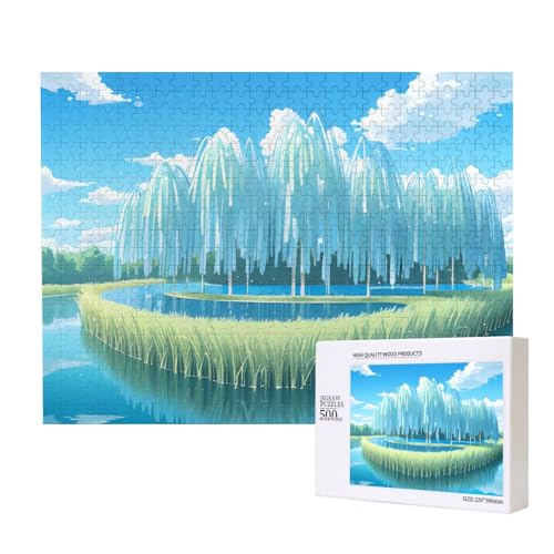 Phayah Klares Wasser-Puzzle, 500 Teile, für Puzzle, Holzpuzzle für Familie, Freunde, Heimdekoration, Wandkunst, 50,4 x 38,1 cm Phayah Klares Wasser-Puzzle, 500 Teile, für Puzzle, Holzpuzzle für Familie, Freunde, Heimdekoration, Wandkunst, 50,4 x 38,1 cm von PHAYAH