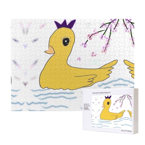 Phayah Kleine gelbe Ente Puzzles für Erwachsene, 500 Teile, Kinderspielzeug, Intelligenzentwicklungsspielzeug, 20,4 x 38,1 cm von PHAYAH