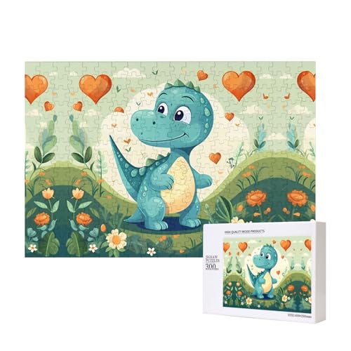 Phayah Kleiner Dinosaurier im grünen Gras, Puzzle, 300 Teile, Holzpuzzle für Familie, Freunde, Heimdekoration, Wandkunst, 15,7 x 27,9 cm Phayah Kleiner Dinosaurier im grünen Gras, Puzzle, 300 Teile, Holzpuzzle für Familie, Freunde, Heimdekoration, Wandkunst, 15,7 x 27,9 cm von PHAYAH