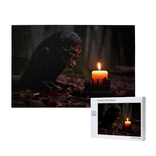 Phayah Knochen-Puzzle mit Vogelkerze, Puzzles für Erwachsene, 1000 Teile, Heimdekoration, Geburtstagsparty für Männer und Frauen, 29,5 x 50 cm Phayah Knochen-Puzzle mit Vogelkerze, Puzzles für Erwachsene, 1000 Teile, Heimdekoration, Geburtstagsparty für Männer und Frauen, 29,5 x 50 cm von PHAYAH