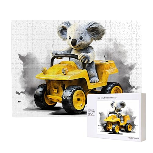 Phayah Koala Lernpuzzle für Erwachsene, 500 Teile, Heimdekoration, Geburtstagsparty für Männer und Frauen, 50 x 38 cm von PHAYAH