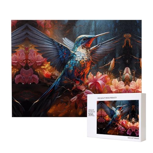 Phayah Kolibri-Puzzles für Erwachsene, 500 Teile, Heimdekoration, Geburtstagsparty für Männer und Frauen, 50 x 38 cm Phayah Kolibri-Puzzles für Erwachsene, 500 Teile, Heimdekoration, Geburtstagsparty für Männer und Frauen, 50 x 38 cm von PHAYAH