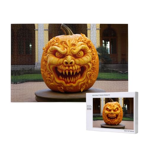 Phayah Kürbis Karneval Nacht Puzzles 1000 Teile für Puzzle Holzpuzzle für Familie Freund Home Decor Wandkunst 75 x 50 cm Phayah Kürbis Karneval Nacht Puzzles 1000 Teile für Puzzle Holzpuzzle für Familie Freund Home Decor Wandkunst 75 x 50 cm von PHAYAH