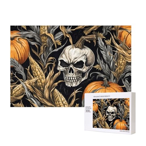 Phayah Kürbis-Schädel-Puzzle, 300 Teile für Puzzle, Holzpuzzle für Familie, Freunde, Heimdekoration, Wandkunst, 15,7 x 27,9 cm Phayah Kürbis-Schädel-Puzzle, 300 Teile für Puzzle, Holzpuzzle für Familie, Freunde, Heimdekoration, Wandkunst, 15,7 x 27,9 cm von PHAYAH