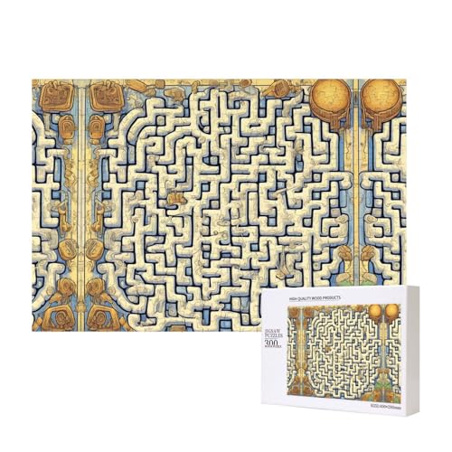 Phayah Labyrinth-Schatzkarte-Puzzle für Erwachsene, 300 Teile, Heimdekoration, Geburtstagsparty für Männer und Frauen, 40 x 27,9 cm von PHAYAH