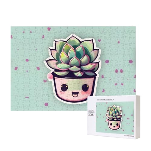 Phayah Lächelnde Sukkulenten Puzzles 300 Teile für Puzzle Holzpuzzle für Familie Freund Heimdekoration Wandkunst 15,7 x 27,9 cm Phayah Lächelnde Sukkulenten Puzzles 300 Teile für Puzzle Holzpuzzle für Familie Freund Heimdekoration Wandkunst 15,7 x 27,9 cm von PHAYAH
