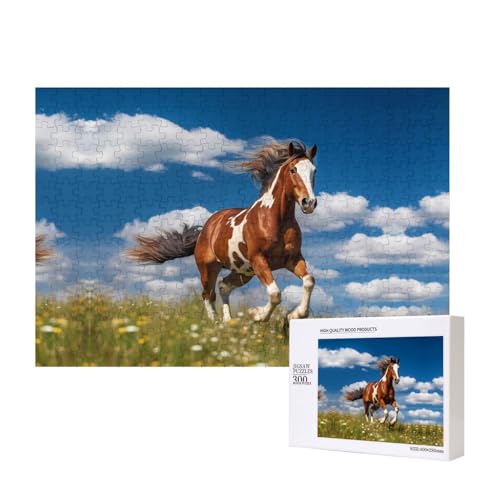 Phayah Laufende Pferde Puzzles 300 Teile für Puzzle Holzpuzzle für Familie Freunde Heimdekoration Wandkunst 39,9 x 27,9 cm Phayah Laufende Pferde Puzzles 300 Teile für Puzzle Holzpuzzle für Familie Freunde Heimdekoration Wandkunst 39,9 x 27,9 cm von PHAYAH