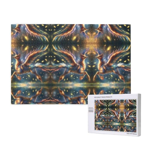 Phayah Laufender Vogel-Puzzle, 1000 Teile für Puzzle, Holzpuzzle für Familie, Freunde, Heimdekoration, Wandkunst, 75 x 50 cm von PHAYAH