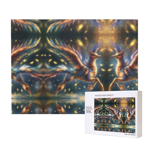 Phayah Laufender Vogel-Puzzle, 500 Teile für Puzzle, Holzpuzzle für Familie, Freunde, Heimdekoration, Wandkunst, 50,4 x 38,1 cm Phayah Laufender Vogel-Puzzle, 500 Teile für Puzzle, Holzpuzzle für Familie, Freunde, Heimdekoration, Wandkunst, 50,4 x 38,1 cm von PHAYAH