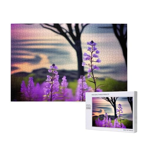 Phayah Lila Blumen Puzzles 1000 Teile für Puzzle Holzpuzzle für Familie Freund Home Decor Wandkunst 29,5 x 50 cm Phayah Lila Blumen Puzzles 1000 Teile für Puzzle Holzpuzzle für Familie Freund Home Decor Wandkunst 29,5 x 50 cm von PHAYAH