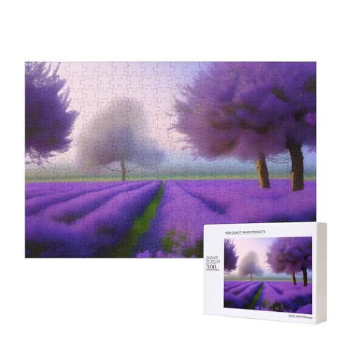 Phayah Lila Lavendel-Puzzle, 300 Teile, für Puzzle, Holzpuzzle für Familie, Freunde, Heimdekoration, Wandkunst, 15,7 x 27,9 cm von PHAYAH