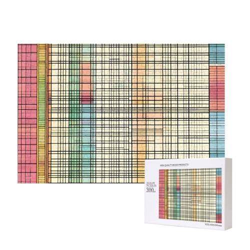 Phayah Lineal, abstraktes Muster, Puzzle, 300 Teile, für Puzzle, Holzpuzzle für Familie, Freunde, Heimdekoration, Wandkunst, 39,9 x 27,9 cm Phayah Lineal, abstraktes Muster, Puzzle, 300 Teile, für Puzzle, Holzpuzzle für Familie, Freunde, Heimdekoration, Wandkunst, 39,9 x 27,9 cm von PHAYAH