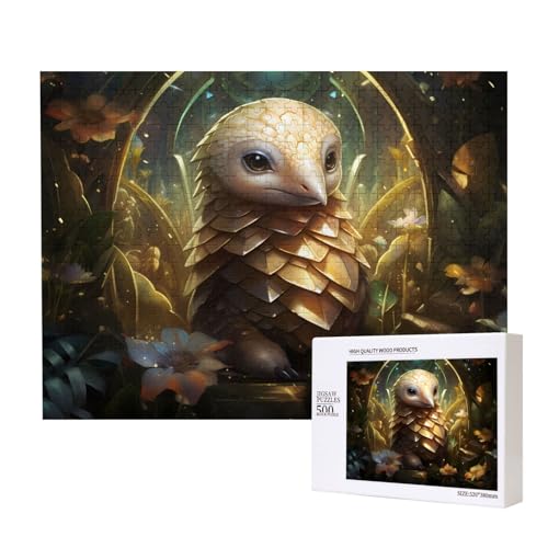 Phayah Little Pangolin Puzzle für Erwachsene, 500 Teile, Heimdekoration, Geburtstagsparty für Männer und Frauen, 50 x 38 cm Phayah Little Pangolin Puzzle für Erwachsene, 500 Teile, Heimdekoration, Geburtstagsparty für Männer und Frauen, 50 x 38 cm von PHAYAH