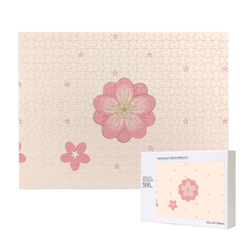 Phayah Little Pink Cherry Blossoms Puzzle für Erwachsene, 500 Teile, Heimdekoration, Geburtstagsparty für Männer und Frauen, 50 x 38 cm Phayah Little Pink Cherry Blossoms Puzzle für Erwachsene, 500 Teile, Heimdekoration, Geburtstagsparty für Männer und Frauen, 50 x 38 cm von PHAYAH