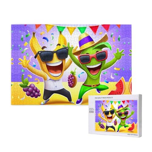 Phayah Lustige Bananen-Puzzles für Erwachsene, 1000 Teile, Heimdekoration, Geburtstagsparty für Männer und Frauen, 29,5 x 50 cm Phayah Lustige Bananen-Puzzles für Erwachsene, 1000 Teile, Heimdekoration, Geburtstagsparty für Männer und Frauen, 29,5 x 50 cm von PHAYAH