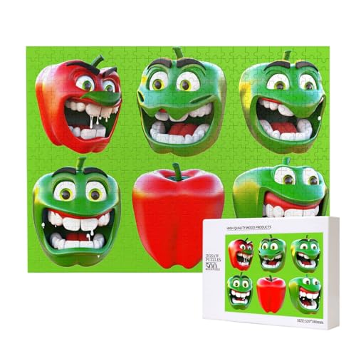 Phayah Lustige Pfeffer-Puzzles für Erwachsene, 500 Teile, Kinderspielzeug, Intelligenzentwicklungsspielzeug, 20,4 x 38,1 cm Phayah Lustige Pfeffer-Puzzles für Erwachsene, 500 Teile, Kinderspielzeug, Intelligenzentwicklungsspielzeug, 20,4 x 38,1 cm von PHAYAH