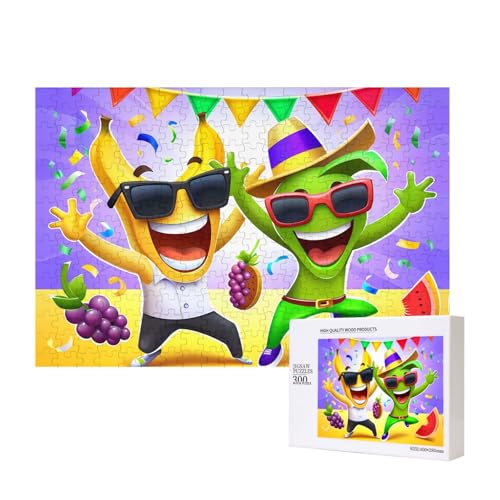 Phayah Lustiges Bananen-Puzzle für Erwachsene, 300 Teile, Heimdekoration, Geburtstagsparty für Männer und Frauen, 15,7 x 27,9 cm von PHAYAH