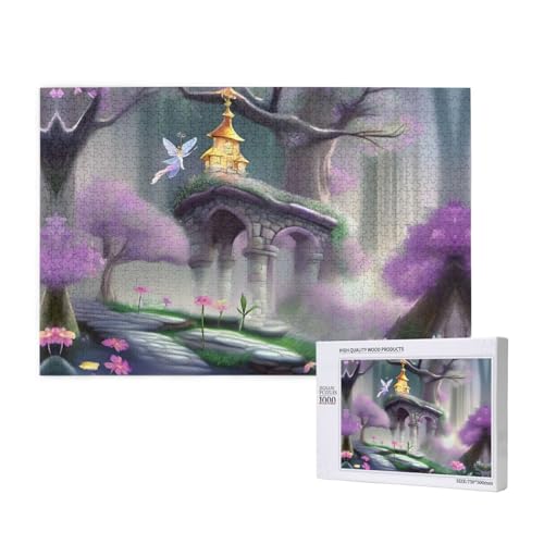 Phayah Märchen-Szenario-Puzzle, 1000 Teile für Puzzle, Holzpuzzle für Familie, Freunde, Heimdekoration, Wandkunst, 75 x 50 cm von PHAYAH