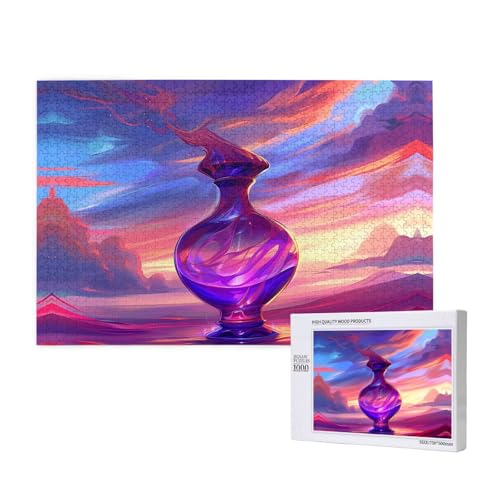 Phayah Magic Wishing Bottle Puzzle für Erwachsene, 1000 Teile, Heimdekoration, Geburtstagsparty für Männer und Frauen, 29,5 x 19,7 cm von PHAYAH