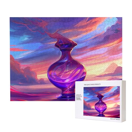 Phayah Magic Wishing Bottle Puzzle für Erwachsene, 500 Teile, Heimdekoration, Geburtstagsparty für Männer und Frauen, 50 x 38 cm von PHAYAH