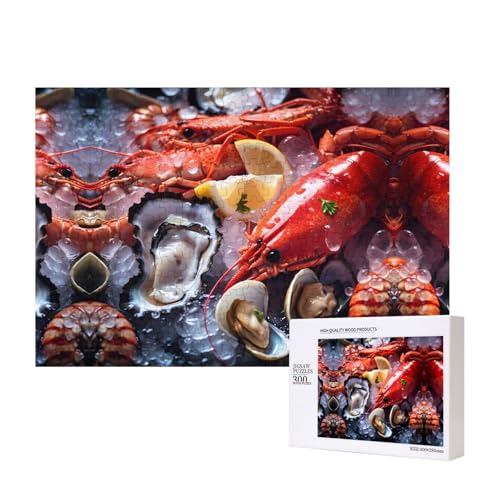 Phayah Meeresfrüchte-Puzzle, 300 Teile, für Puzzle, Holzpuzzle für Familie, Freunde, Heimdekoration, Wandkunst, 300 Teile Phayah Meeresfrüchte-Puzzle, 300 Teile, für Puzzle, Holzpuzzle für Familie, Freunde, Heimdekoration, Wandkunst, 300 Teile von PHAYAH