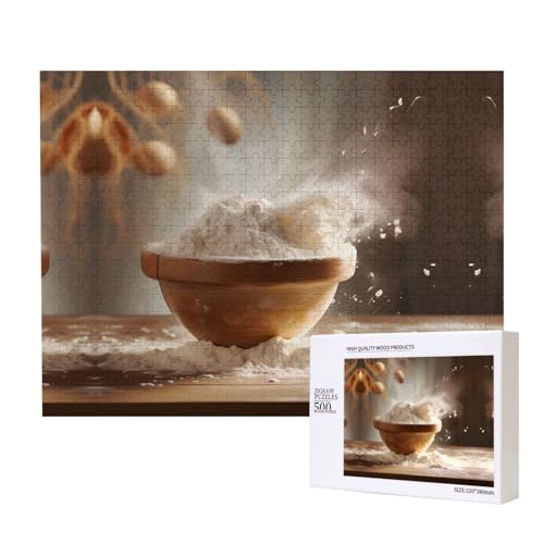 Phayah Mehl-Puzzle, 500 Teile für Puzzle, Holzpuzzle für Familie, Freunde, Heimdekoration, Wandkunst, 50 x 38 cm Phayah Mehl-Puzzle, 500 Teile für Puzzle, Holzpuzzle für Familie, Freunde, Heimdekoration, Wandkunst, 50 x 38 cm von PHAYAH