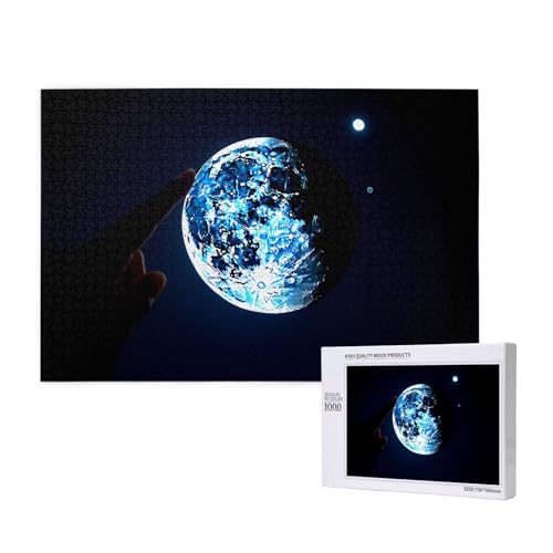 Phayah Mond unter den Fingern, Puzzle für Erwachsene, 1000 Teile, Heimdekoration, Geburtstagsparty für Männer und Frauen, 29,5 x 19,7 cm Phayah Mond unter den Fingern, Puzzle für Erwachsene, 1000 Teile, Heimdekoration, Geburtstagsparty für Männer und Frauen, 29,5 x 19,7 cm von PHAYAH