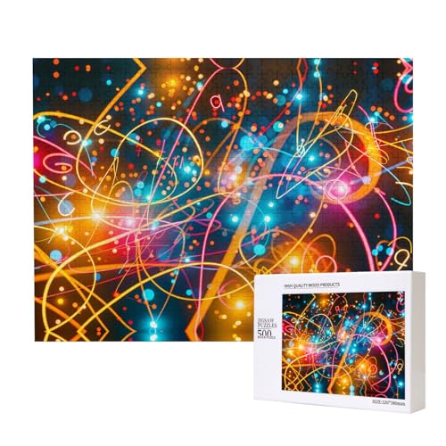 Phayah Musik-Symbol-Linien-Puzzles für Erwachsene, 500 Teile, Heimdekoration, Geburtstagsparty für Männer und Frauen, 50,4 x 38,1 cm Phayah Musik-Symbol-Linien-Puzzles für Erwachsene, 500 Teile, Heimdekoration, Geburtstagsparty für Männer und Frauen, 50,4 x 38,1 cm von PHAYAH