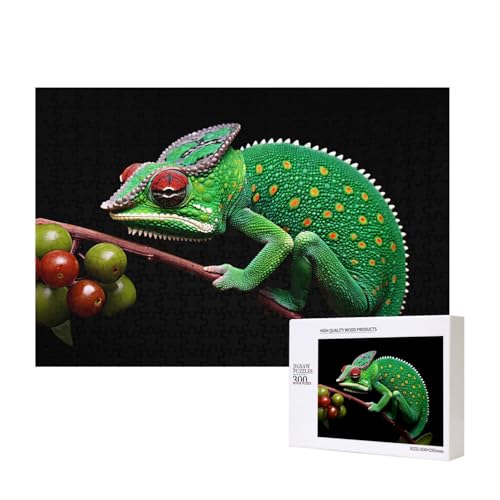 Phayah Mysteriöses Chamäleon-Puzzle, 300 Teile, für Puzzle, Holzpuzzle für Familie, Freunde, Heimdekoration, Wandkunst, 15,7 x 27,9 cm Phayah Mysteriöses Chamäleon-Puzzle, 300 Teile, für Puzzle, Holzpuzzle für Familie, Freunde, Heimdekoration, Wandkunst, 15,7 x 27,9 cm von PHAYAH