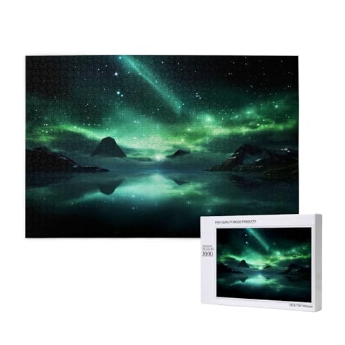 Phayah Mysterious Aurora Wetter-Puzzles für Erwachsene, 1000 Teile, Heimdekoration, Geburtstagsparty für Männer und Frauen, 29,5 x 50 cm Phayah Mysterious Aurora Wetter-Puzzles für Erwachsene, 1000 Teile, Heimdekoration, Geburtstagsparty für Männer und Frauen, 29,5 x 50 cm von PHAYAH